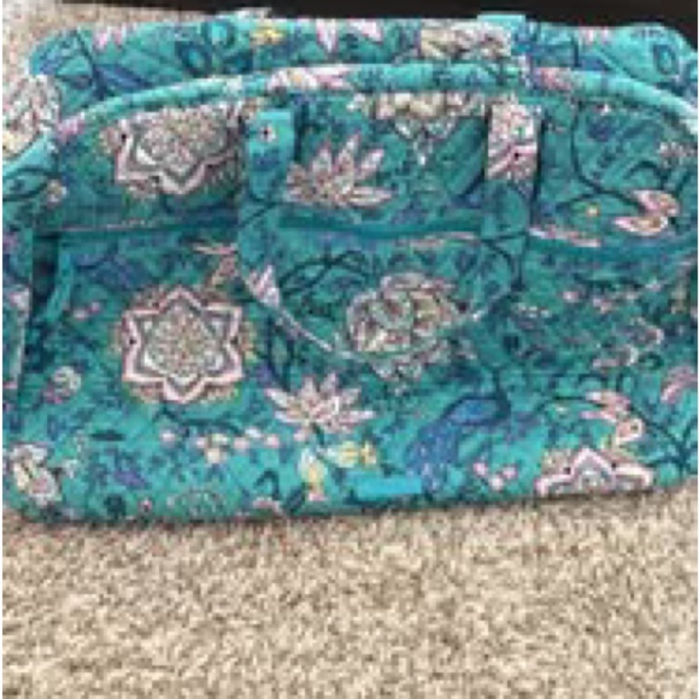 Vera Bradley Turquoise Floral Travel Bag